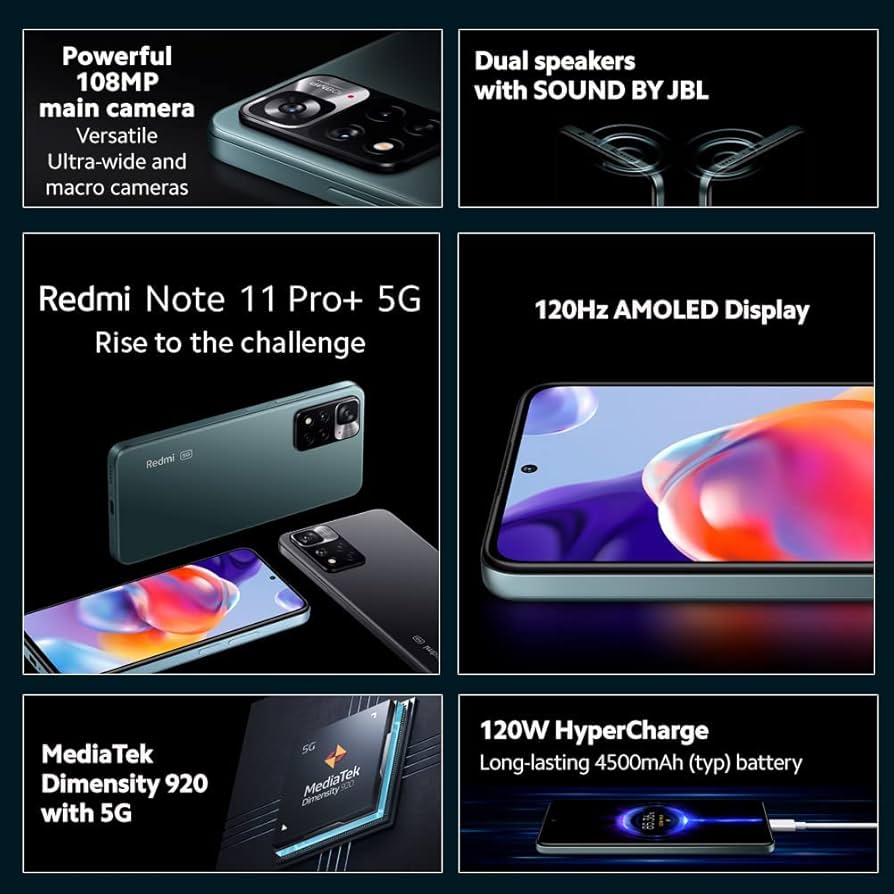 Amazon.com: Xiaomi Redmi Note 11 Pro+ Plus 5G + 4G 128Gb +